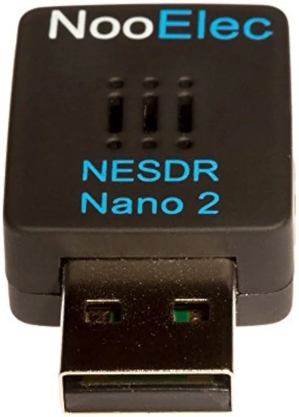 NESDR Nano 2 - Tiny Black RTL-SDR USB Set (RTL2832U R820T2) with MCX Antenna. Software Defined Radio, DVB-T and ADS-B Compatible, ESD Safe