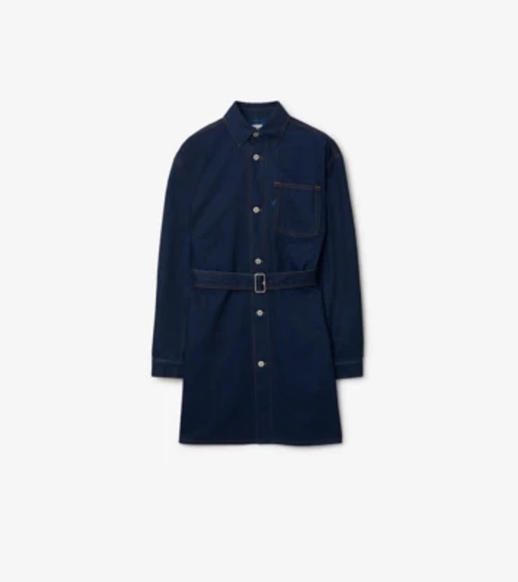 Robe chemise en denim japonais (Bleu indigo) - Femme, Coton | Site officiel Burberry®