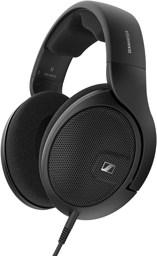 Sennheiser HD 560 S Over-The-Ear Audiophile Headphones - Neutral Frequency Response, E.A.R. Technology for Wide Sound Field, Open-Back Earcups, Detachable Cable, (Black) (HD 560S) (Renewed) HD 560S