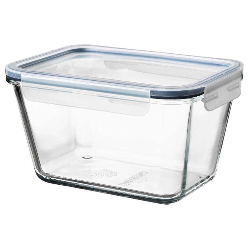 IKEA 365+ food container with lid, rectangular glass/plastic, 1.8 l - IKEA
