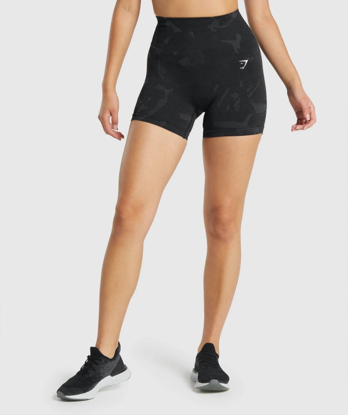 Gymshark Adapt Camo Seamless Shorts - Savanna | Black