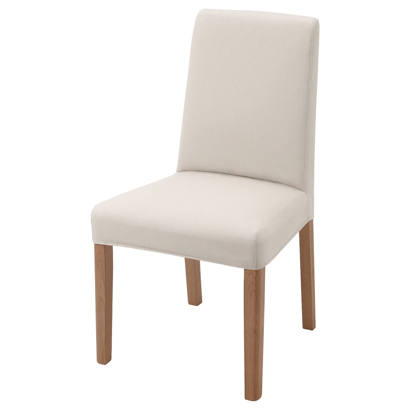 BERGMUND chair, oak effect/Hallarp beige - IKEA
