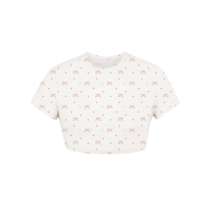 Crop T-Shirt in Flower Print - Lana Del Rey