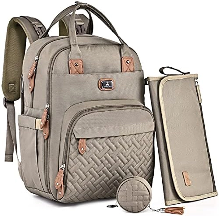 Dikaslon Gro?er Baby Changing Bag Backpack with Multi-Function Bags, khaki : Amazon.com.be: Baby Products
