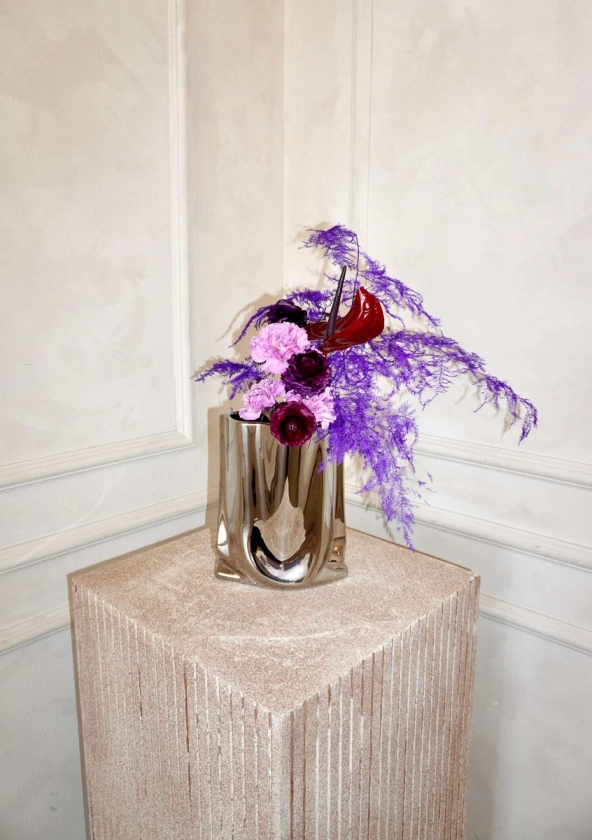 Esmée Mirror Vase - Mirror Electroplated Ceramic Flower Vase