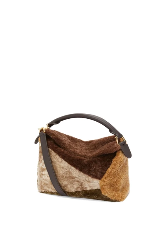 Small Puzzle bag in shearling Multicolor - LOEWE