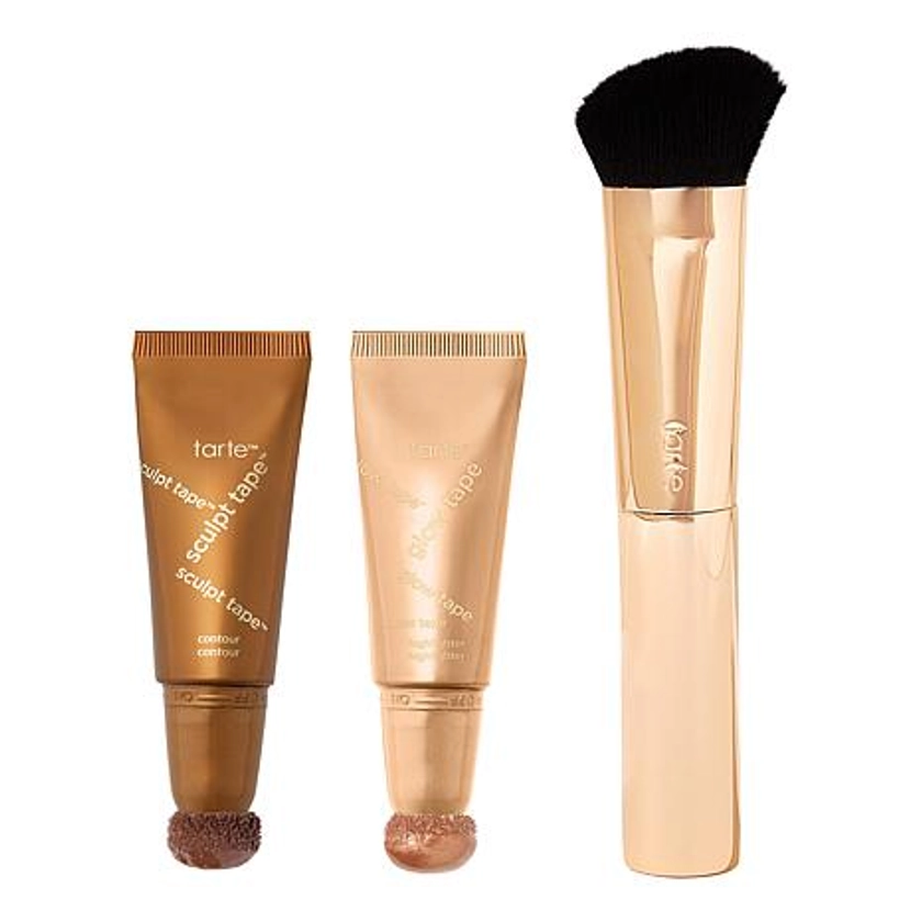tarte Glow Tape Highlighter and Sculpt Contour Tape Set with Brush - 23317414 | HSN