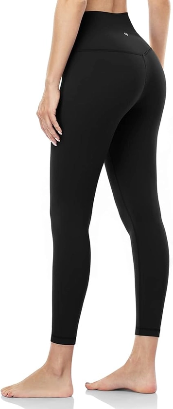 HeyNuts Pure&Plain Workout Pro 7/8 Athletic Leggings for Women, High Waisted Compression Tummy Control Yoga Pants 25''