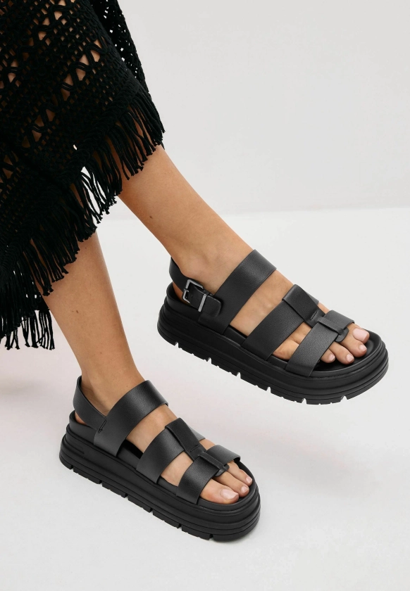 Next Sandales compensées - black/noir - ZALANDO.FR