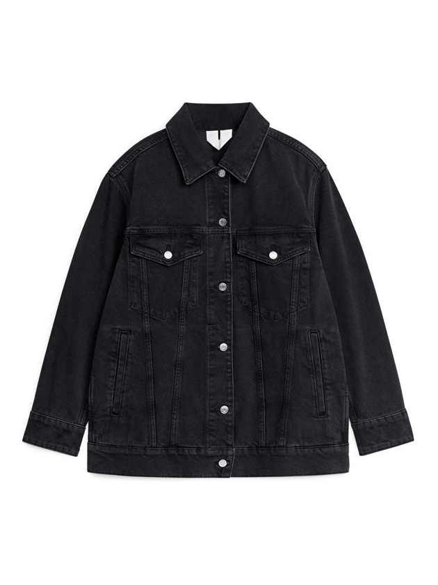 Veste en jean oversize - Noir - Jackets & Coats - ARKET FR