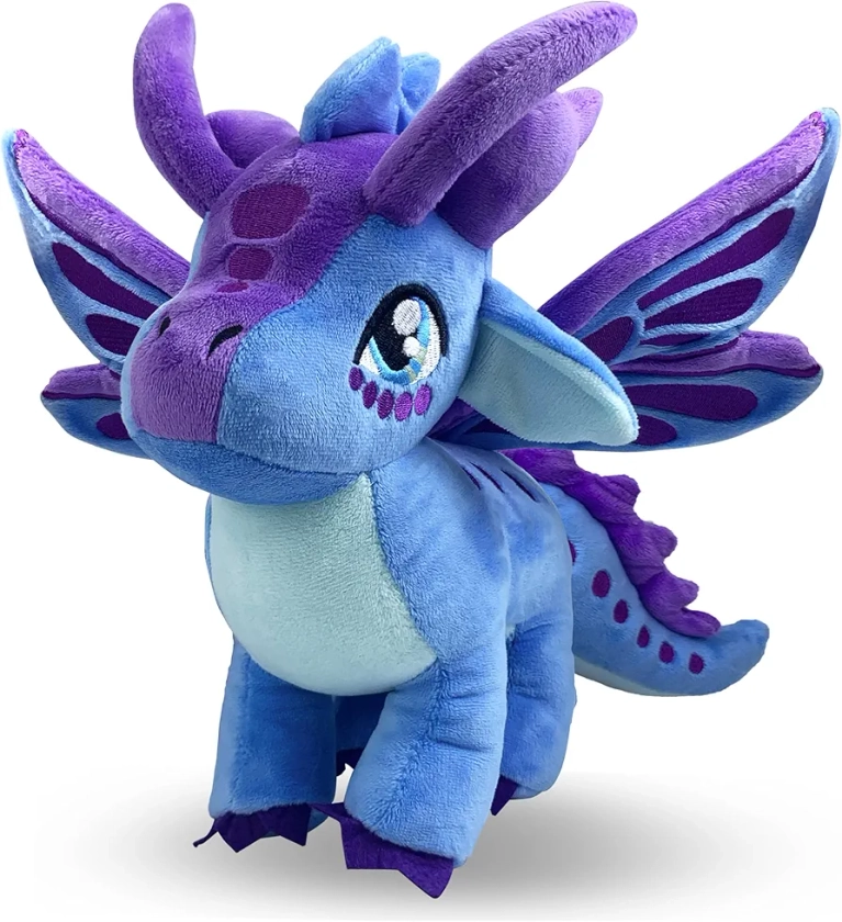 Wings Dragon Plush Stuffed Animal Plushies Toy Kawaii Dragon Decor Merch Present for Kids Boys Girls for Aged 3+ (Purple)