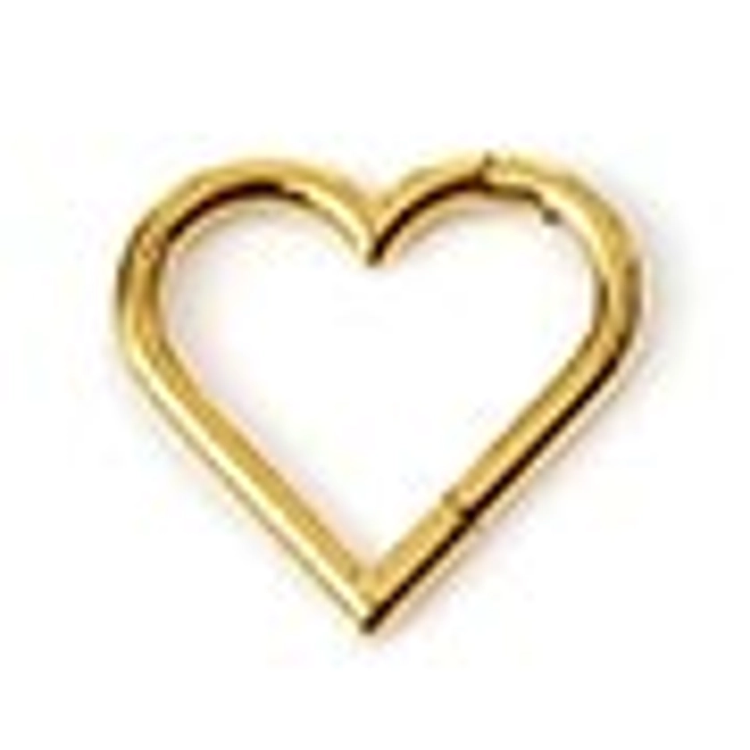 Steel Heart Clicker Ring: Stainless Steel Daith, Septum