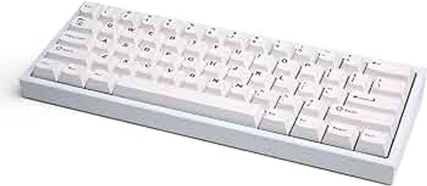 CK60 White 60% Hot-Swappable RGB Customizable Mechanical Gaming Keyboard, Dampening Foam, Aluminum CNC Case w/Gateron Red Switches and PBT Keycaps
