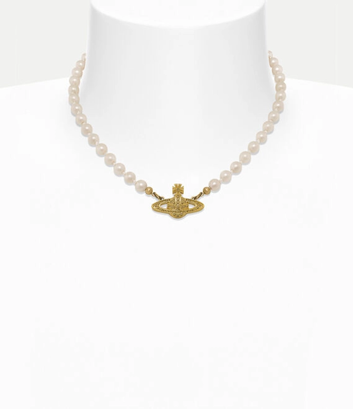 Mini Bas Relief Pearl Choker