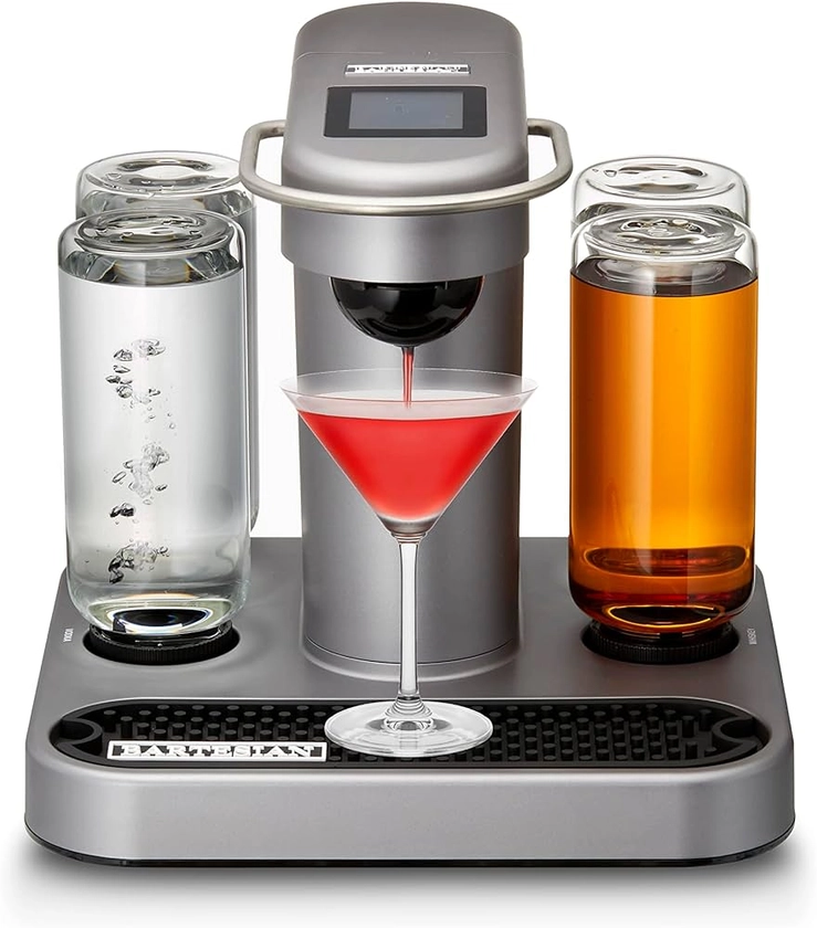 Bartesian Machine à préparer des cocktails - Mixology Home Bar - Shaker doseur de capsules pour boissons pré-mélangées à bouton-poussoir pour Margarita, Old Fashioned, Martini, Daiquiri et plus encore