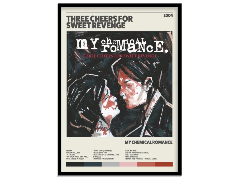 My Chemical Romance - Three Cheers For Sweet Revenge - Retro Music Poster Print - Frame Not Included