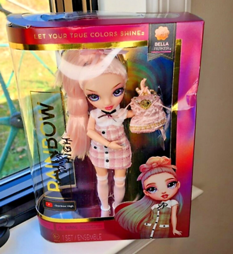 🌟Rainbow High Fashion Doll🌟 Junior High Bella Parker Pink Backpack Stunning!