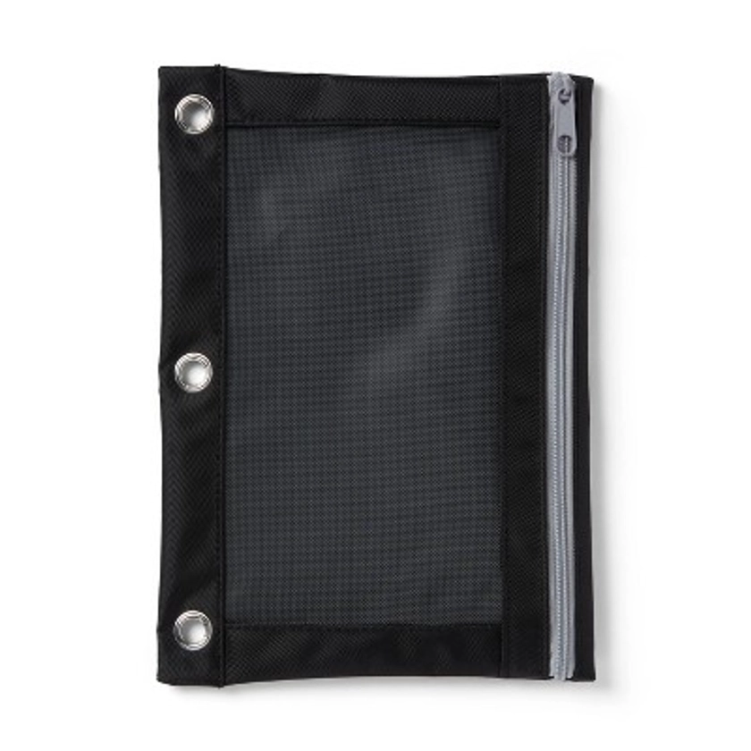 Mesh Binder Pencil Pouch Black - up & up™
