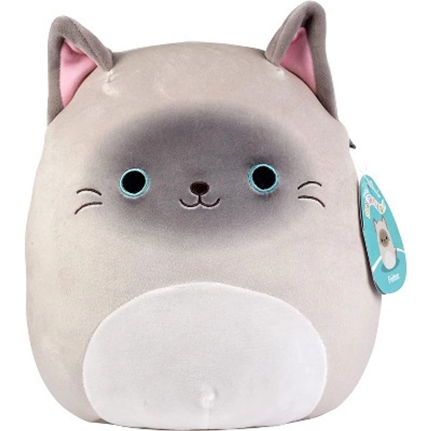 Squishmallow New 10" Felton The Siamese Cat - Official Kellytoy 2022 Plush - Soft and Squishy Kitty Stuffed Animal Toy - Great Gift for Kids