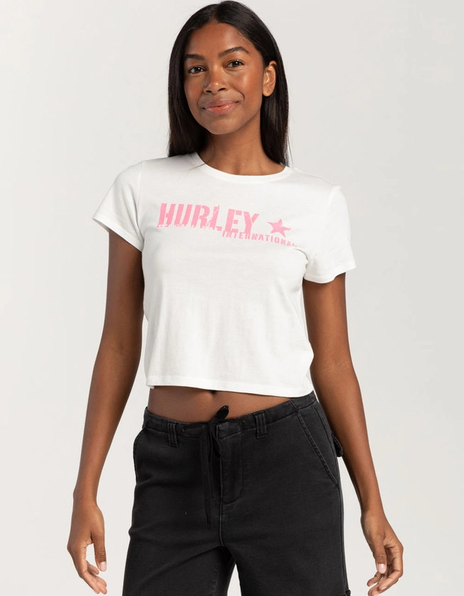 HURLEY Cadet Womens Baby Tee - WHITE | Tillys