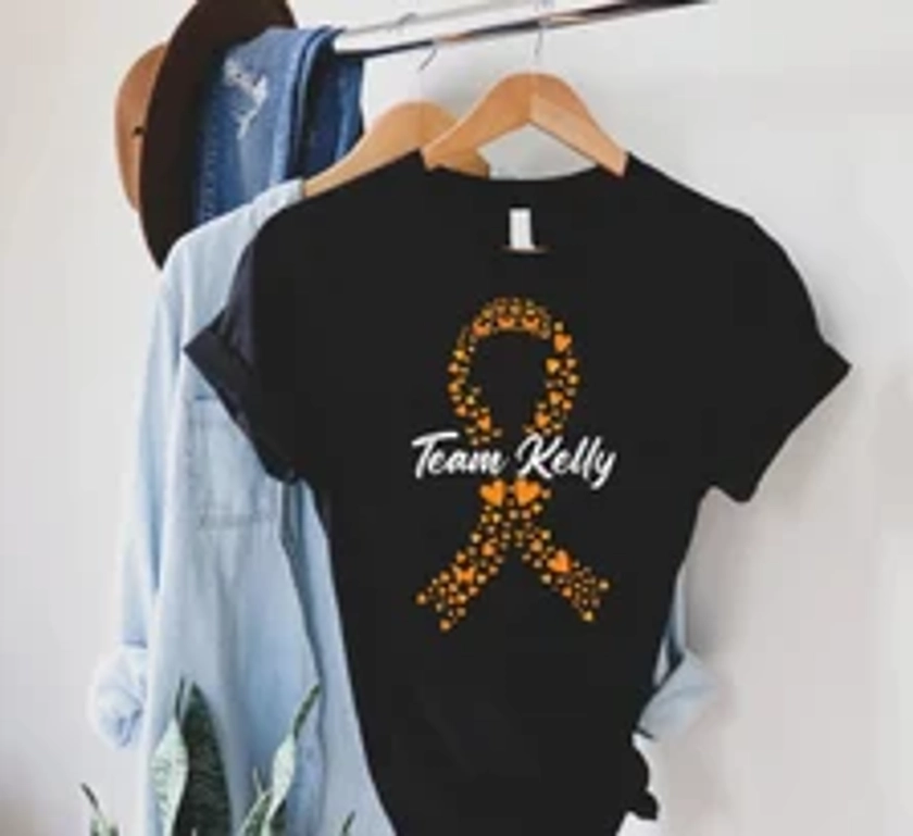 Personalized Leukemia Cancer Ribbon Shirt,Custom Cancer Team T-Shirt,Cancer Support Gifts, Leukemia Cancer Awareness,Leukemia Warrior Shirt