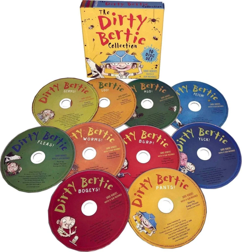 The Dirty Bertie Collection 10 CD Set by David Roberts and Alan MacDonald - Ages 5+ - Audiobook