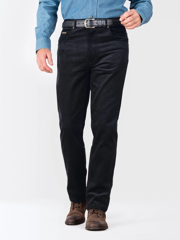 Men's Black Needle Cord Jeans | Peter Christian