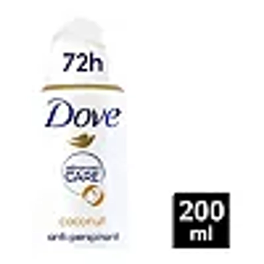 Dove Advanced Care Coconut & Jasmine Anti-Perspirant Deodorant Spray with plant based moisturiser for 72hour protection 200ml