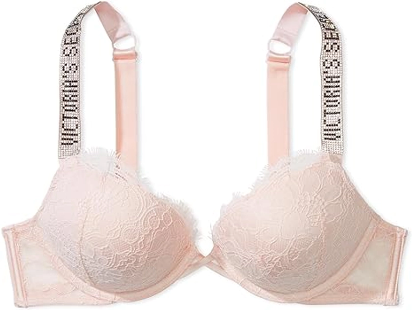 Victoria's Secret Bombshell Push Up Bra, Adds 2 Cups, Shine Strap, Bras for Women (32A-38DD)