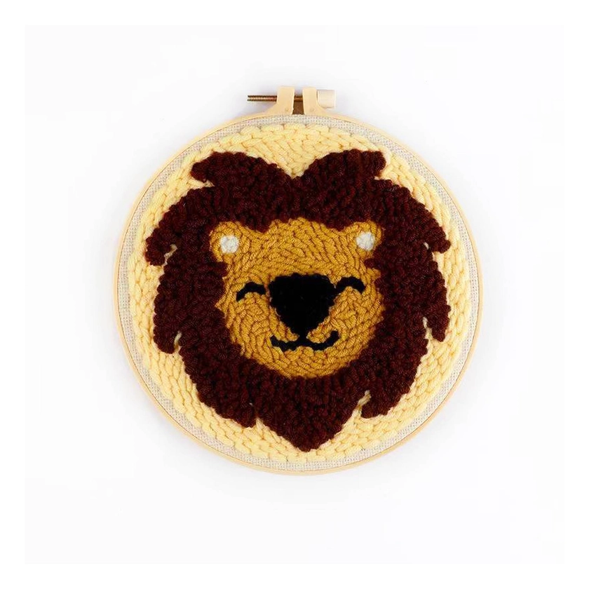 Buy Lion Embroidery Punch Needle Hoop Kit 20cm for GBP 15.00 | Hobbycraft UK