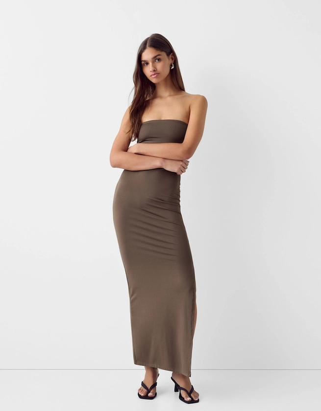 Bandeau neckline midi dress - Dresses - Women