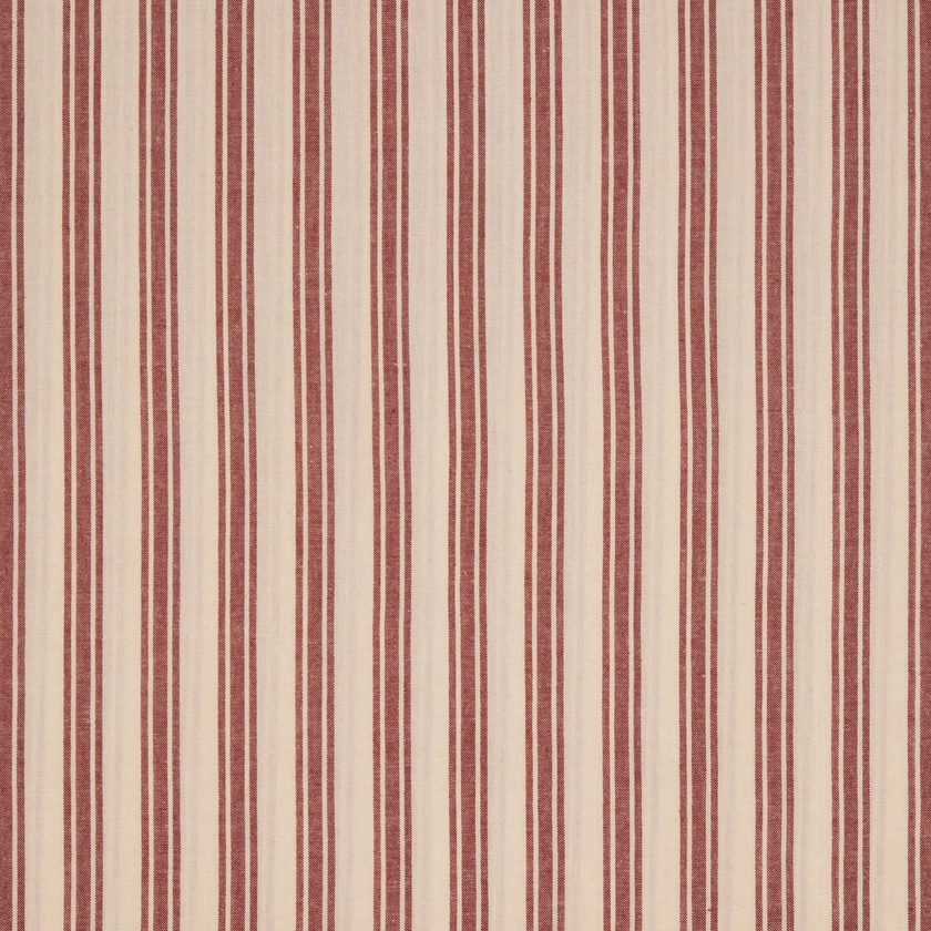 Red & White Distressed Cotton Calico Fabric