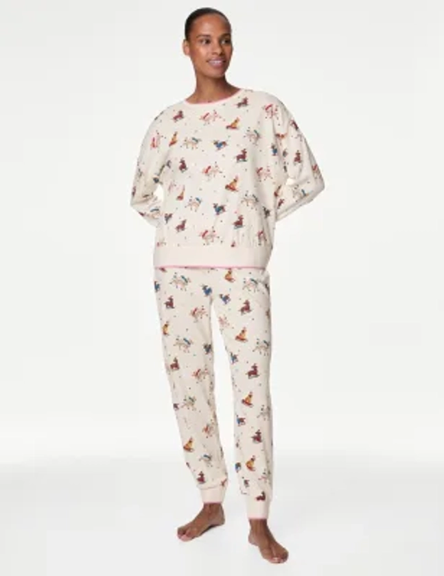 Ensemble pyjama 100 % coton avec imprimé