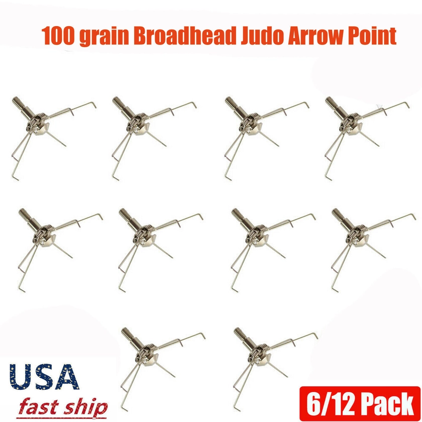 Archery 100 grain Broadhead Hunting Small Animal Game Judo Arrow Point  5 Paws