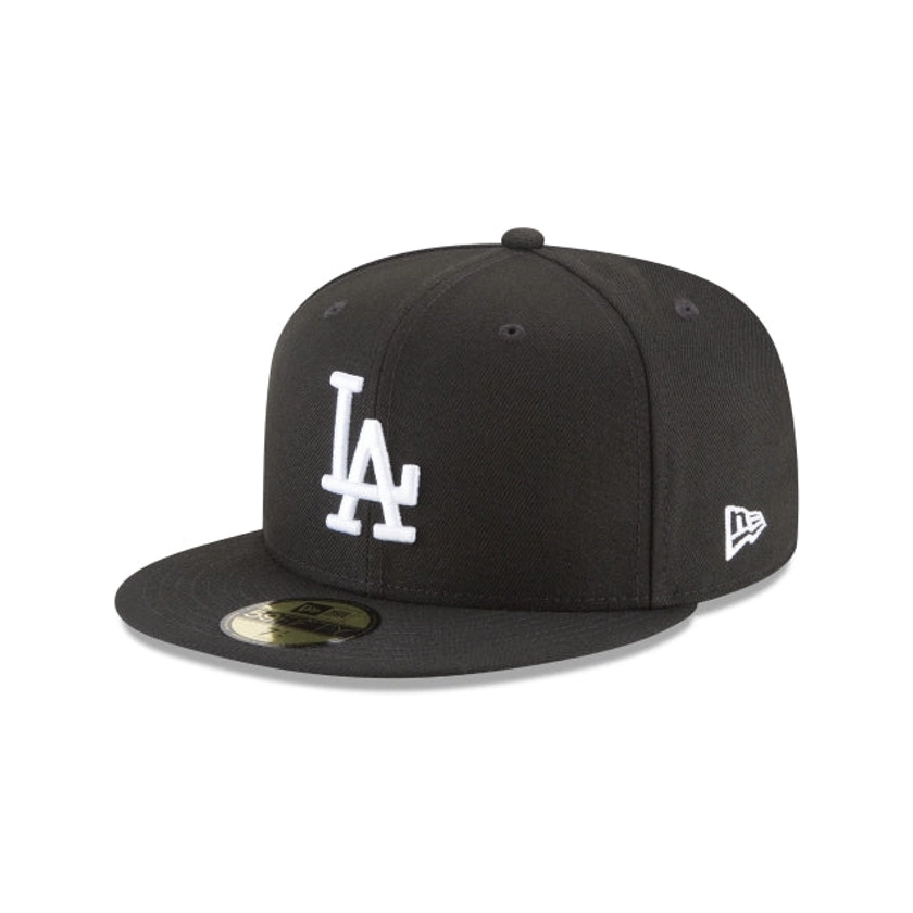 LOS ANGELES DODGERS BLACK AND WHITE BASIC 59FIFTY FITTED