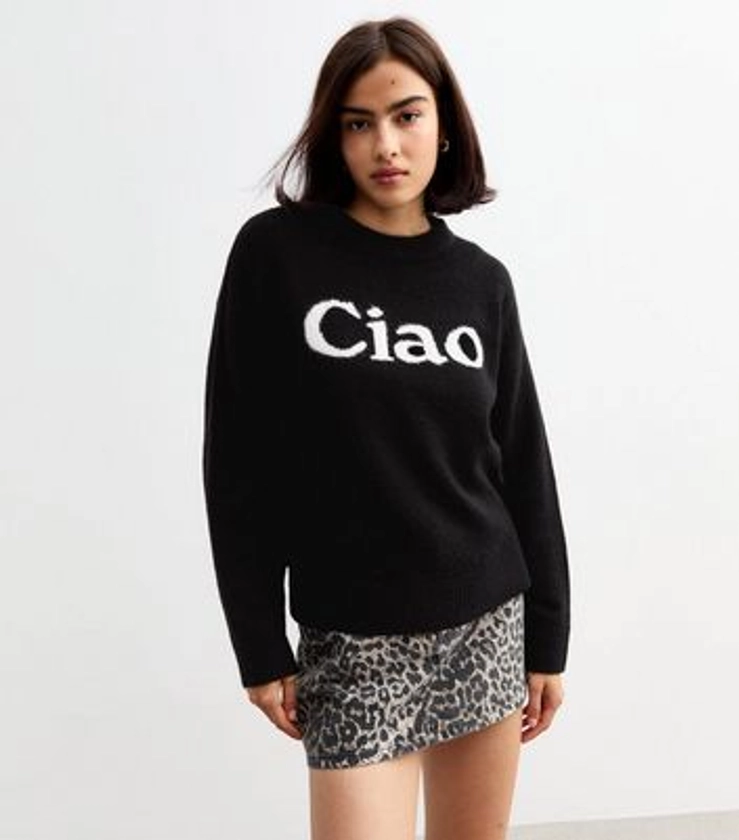 Black Ciao Knit Jumper