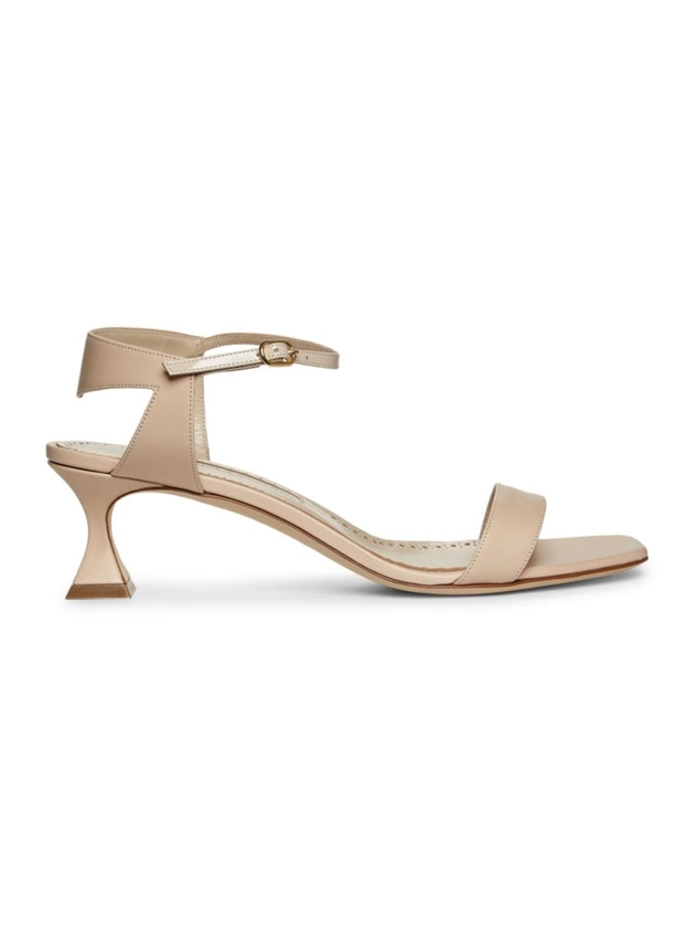 Shop Manolo Blahnik Begasan 50MM Leather Sandals | Saks Fifth Avenue