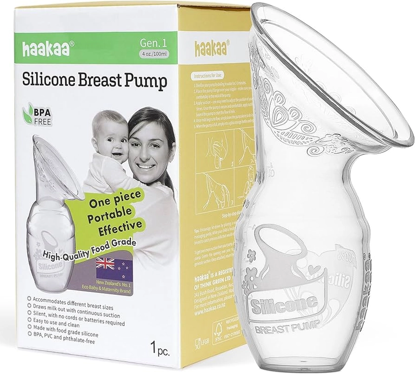 haakaa Manual Breast Pump Silicone Breast Pump 100ml