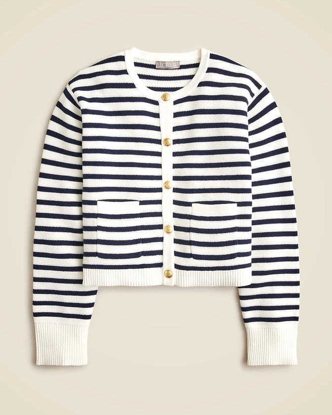 New relaxed Emilie sweater lady jacket in stripe