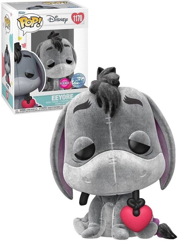 Pop! Winnie The Pooh 1170 - Eeyore with Heart Flocked