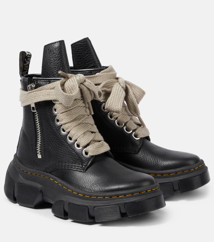 x Dr. Martens 1460 DMXL Jumbo Lace leather boots in black - Rick Owens | Mytheresa