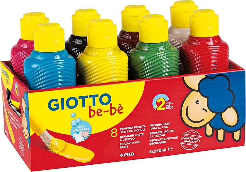 GIOTTO be-bè Super Paint - Set gouache 8 x 250ml