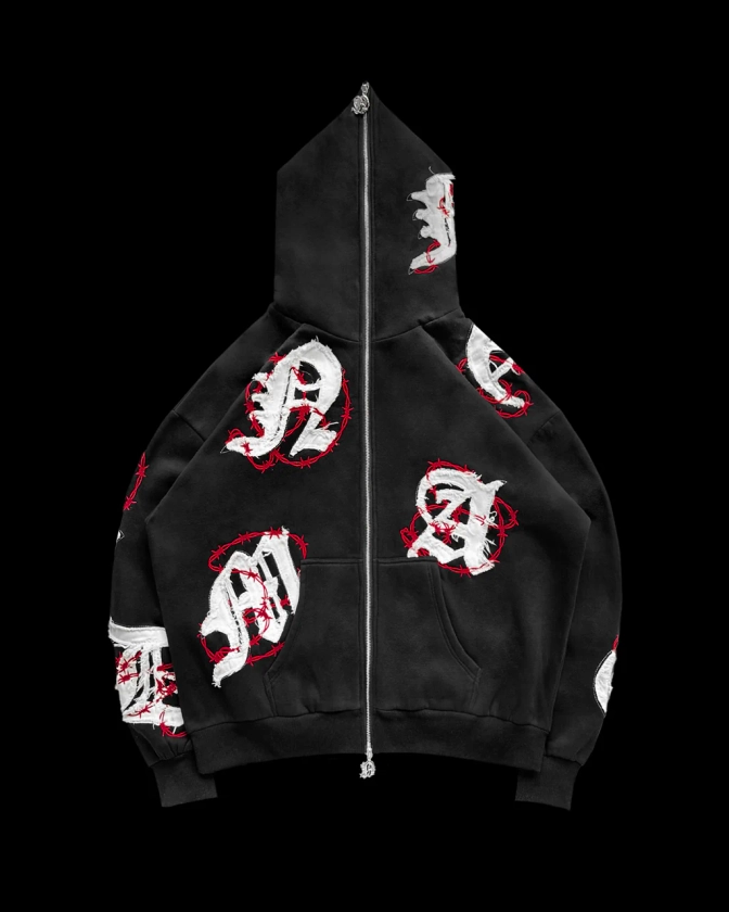 CHOKEHOLD ZIP HOODIE BLACK