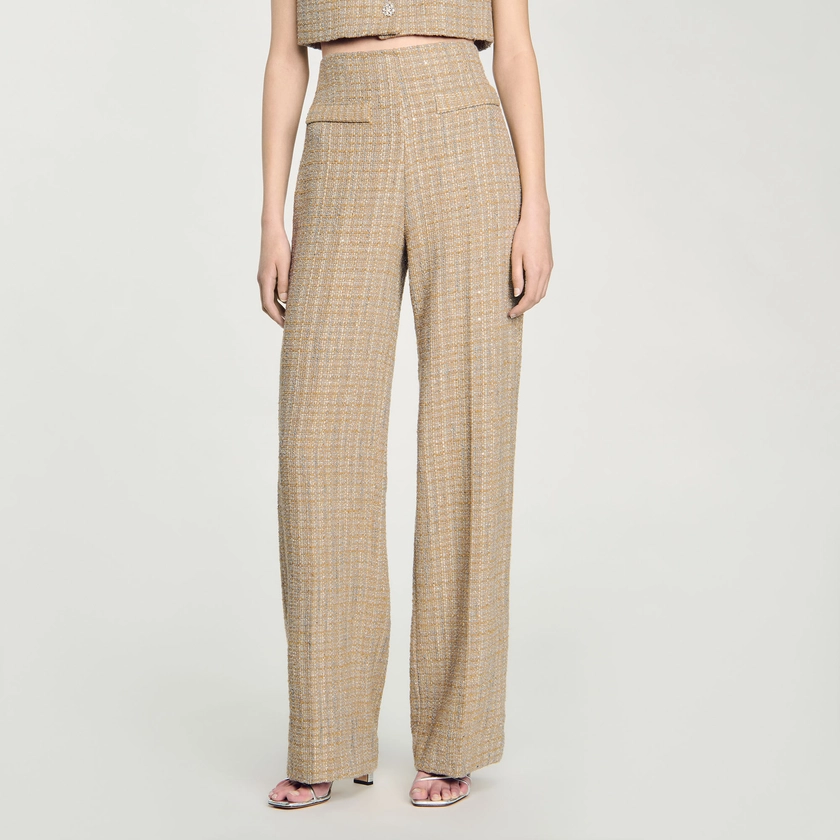 Pantalon droit en tweed | Sandro FR