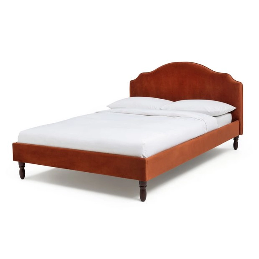 Buy Habitat Sophia Double Velvet Bed Frame - Orange | Bed frames | Habitat