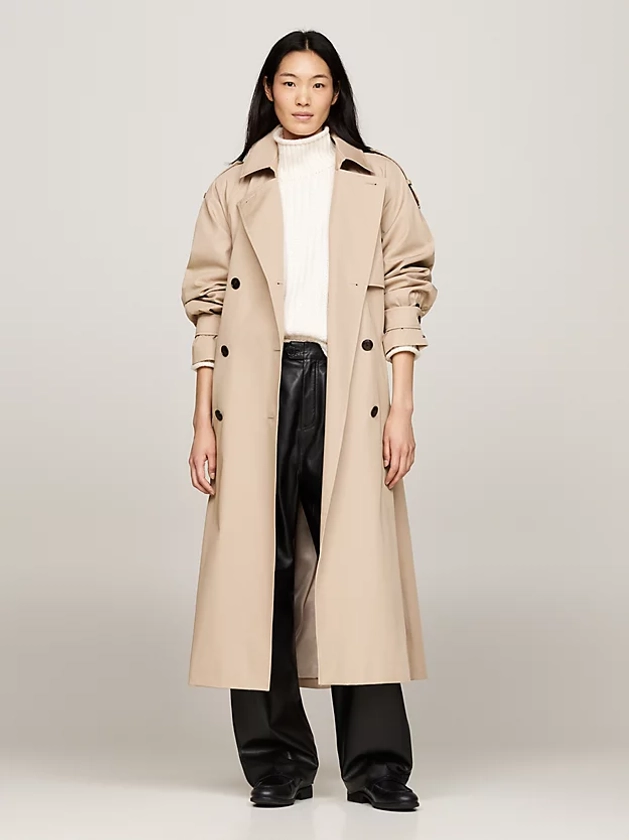 Trench-coat oversize long ceinturé | BEIGE | Tommy Hilfiger