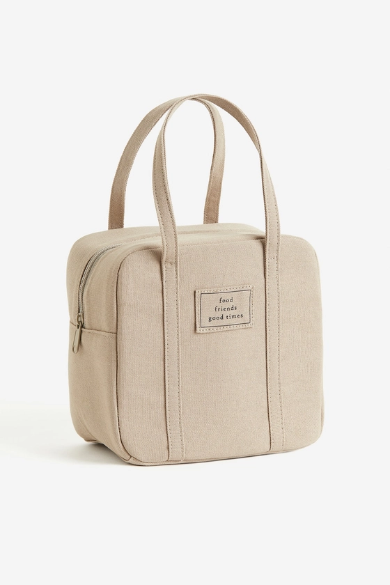 Cotton canvas lunch cool bag - Beige - Home All | H&M GB