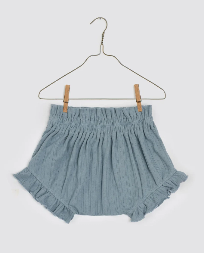 Organic Pointelle Bloomers - Enamel Blue