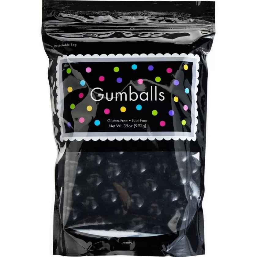 Black Gumballs, 35oz - Fruit Flavor