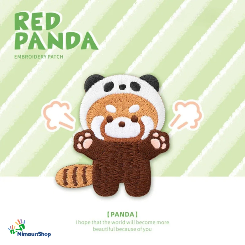 Trendy Red Panda Chic Patches: Adorable Accessories for Bags, Clothes, and Hairclips